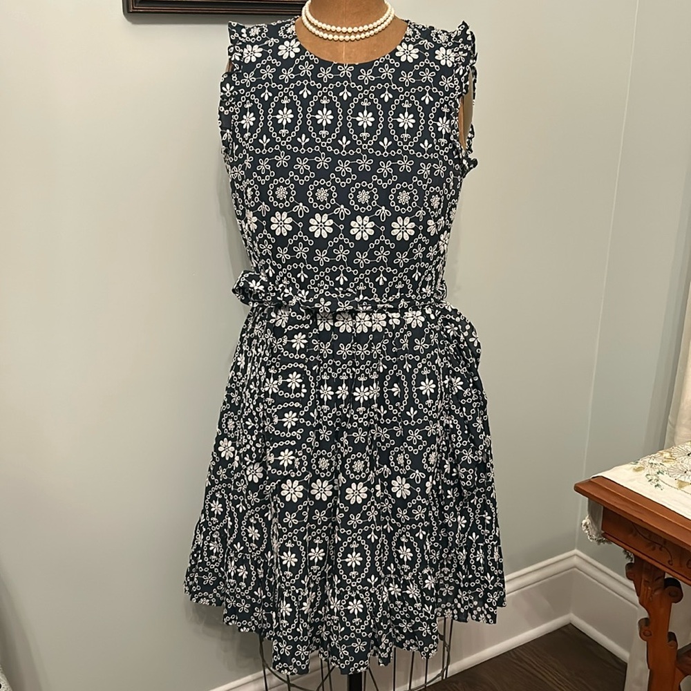 Navy and white Kate spade sleeveless dress